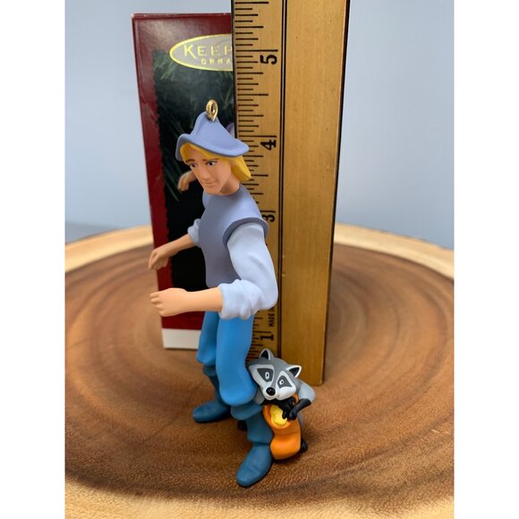 Disney Keepsake Ornament Captain John Smith & Meeko Pocahontas Handcrafted 1990s - Picture 4 of 9